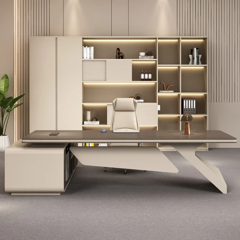 Home Office L Shaped Desk - Mesa de Escritório Executiva com Armazenamento,