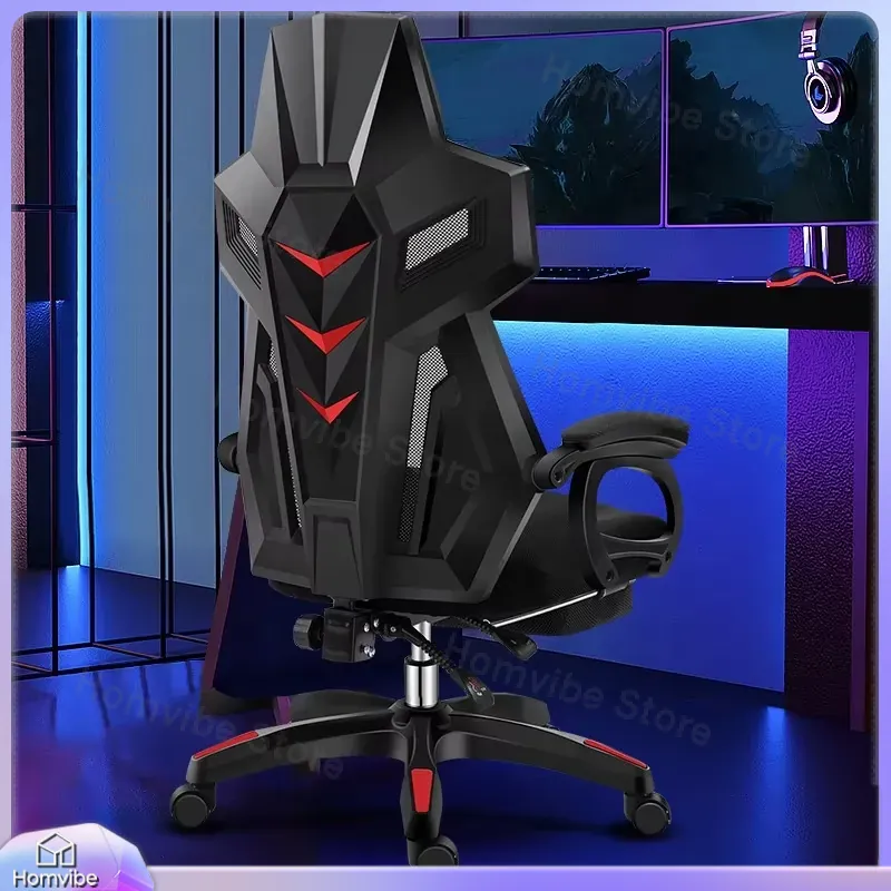 Home Office Desk - Cadeira de Jogos Ergonômica com Suporte