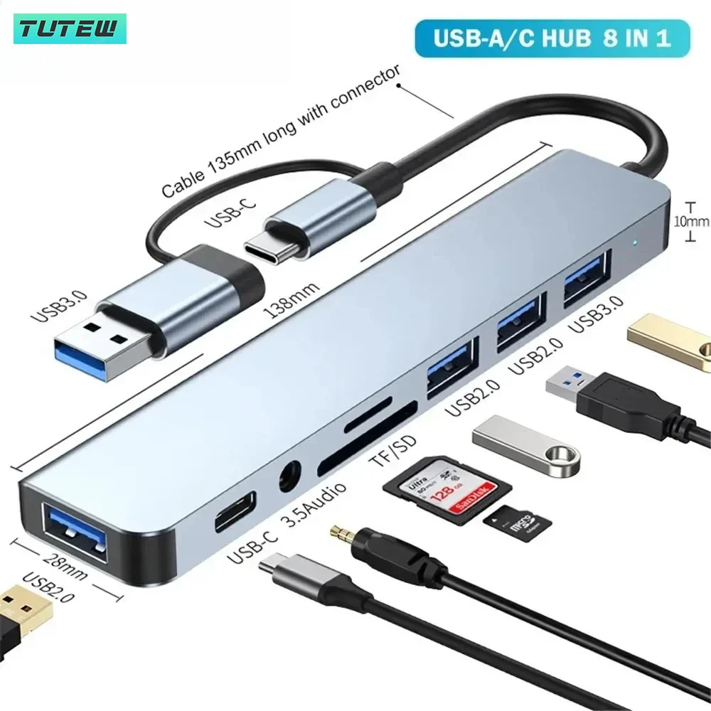 Home Office For Mac - 8 em 1 USB C Hub