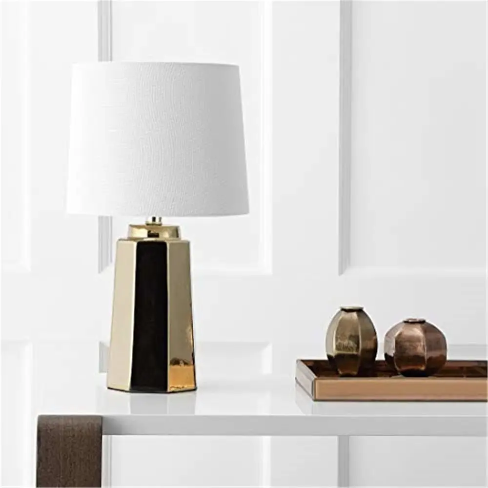 Home Office Lamp - Luminária de Mesa LED Dourada de