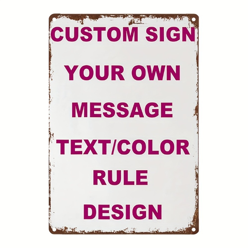 Home Office Logo - Placa de Metal Personalizável com Texto,