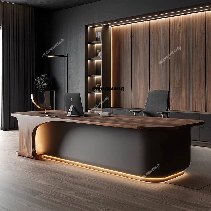 Home Office L Shaped Desk - Mesa de Escritório Executiva de Designer