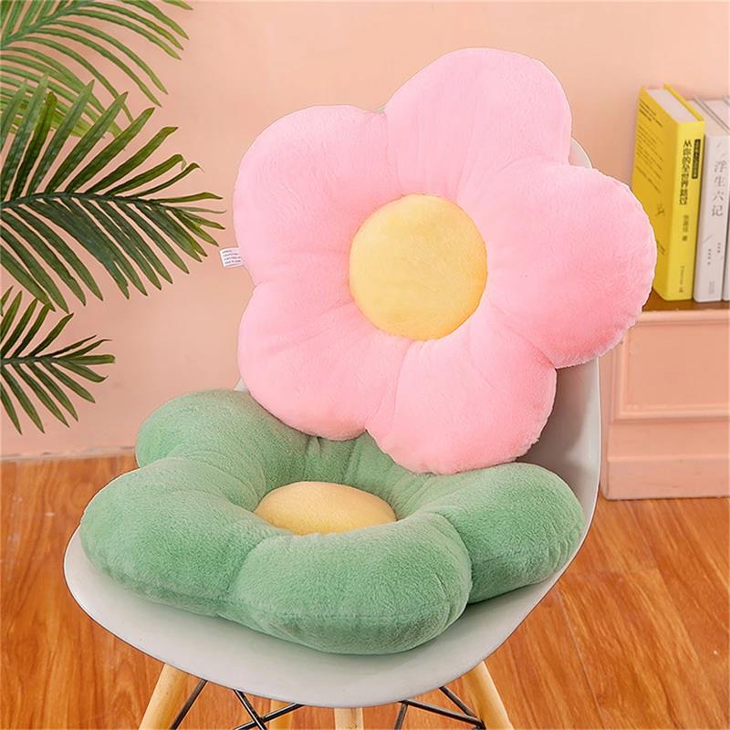 Mesh Back Cushion - Prático 35cm kawaii colorido flor travesseiro
