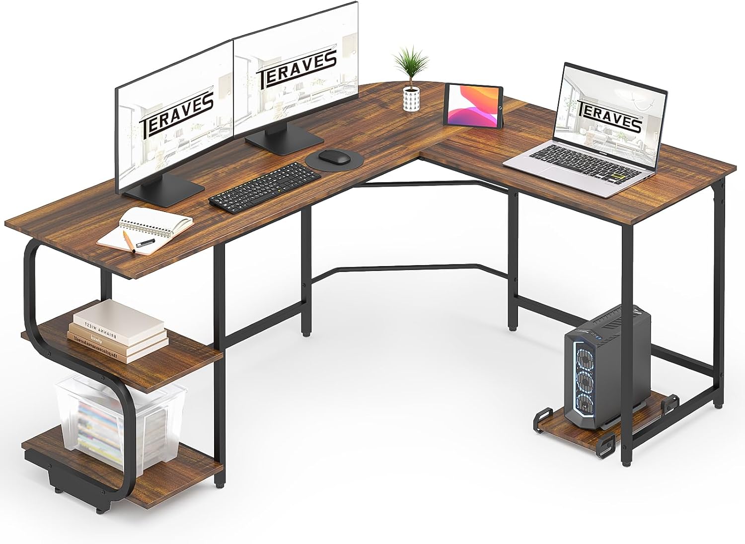 Home Office Trabalho - Estação de Trabalho em L para