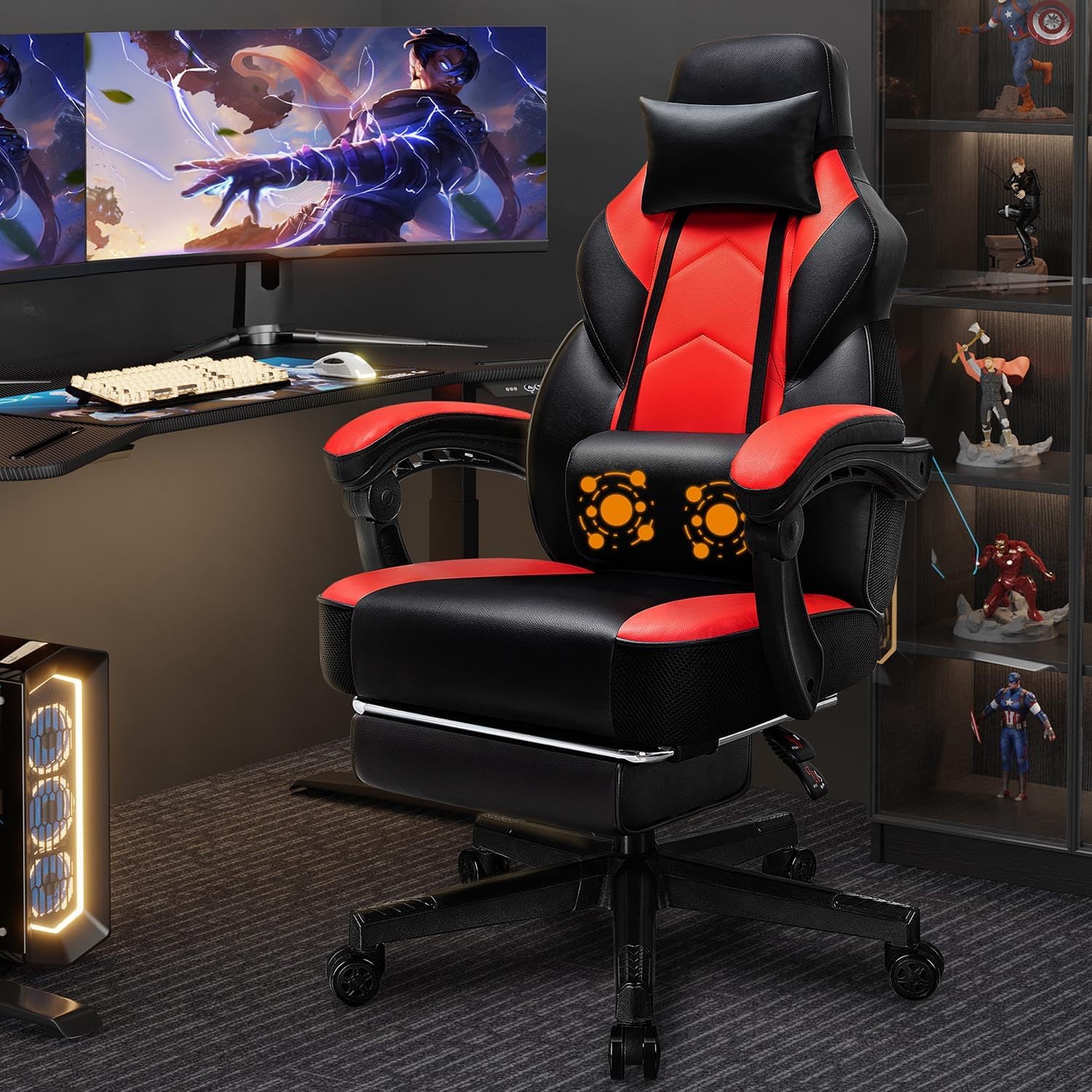 Home Office Chair - Cadeira Gamer com Apoio para os
