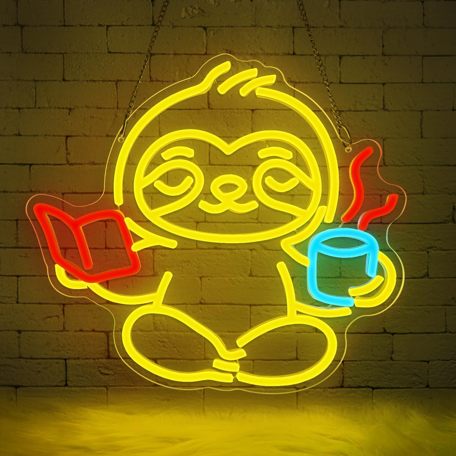 Home Office Gifts - Luminária Neon de Preguiça USB com