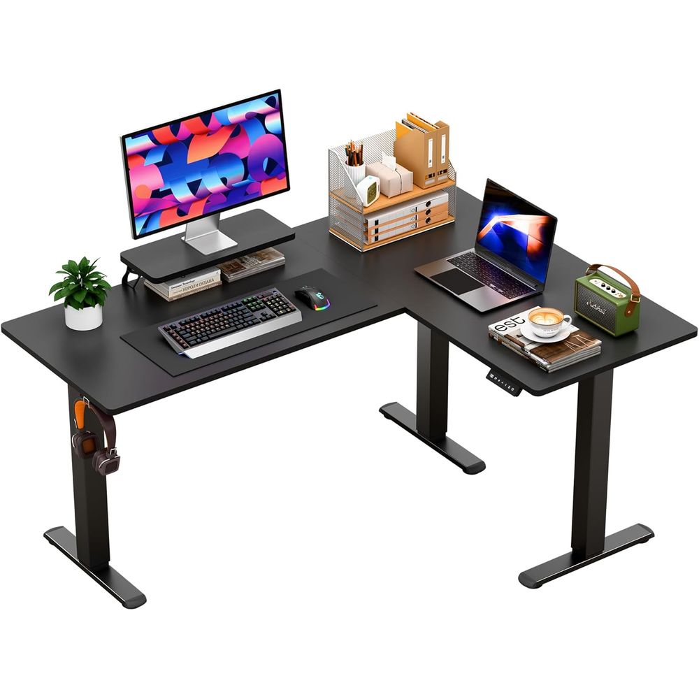 Home Office Trabalho - Mesa Elétrica em L com Altura