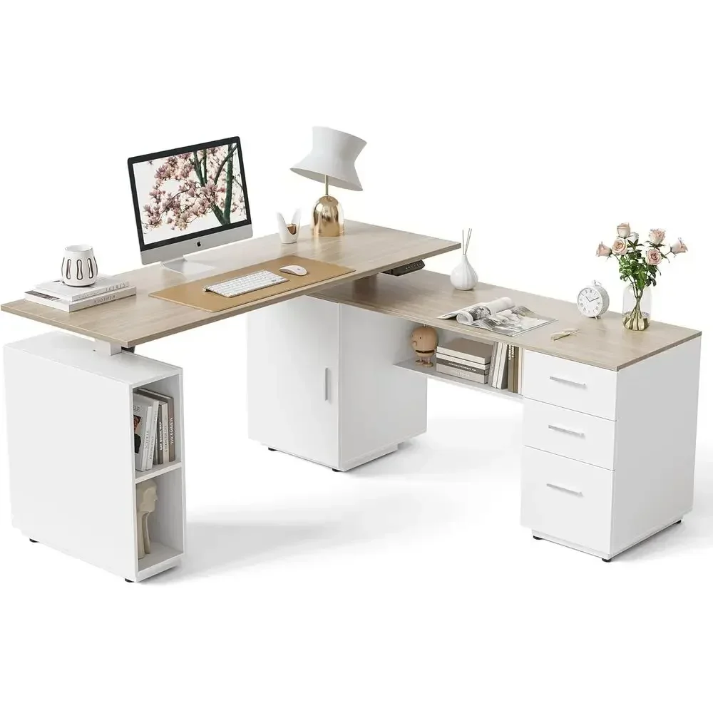 Home Office L Shaped Desk - Mesa Executiva em L de 63