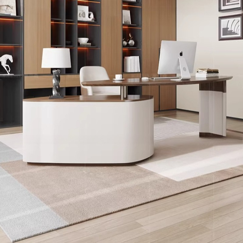 Home Office L Shaped Desk - Escrivaninha Executiva Ajustável com Prateleiras em