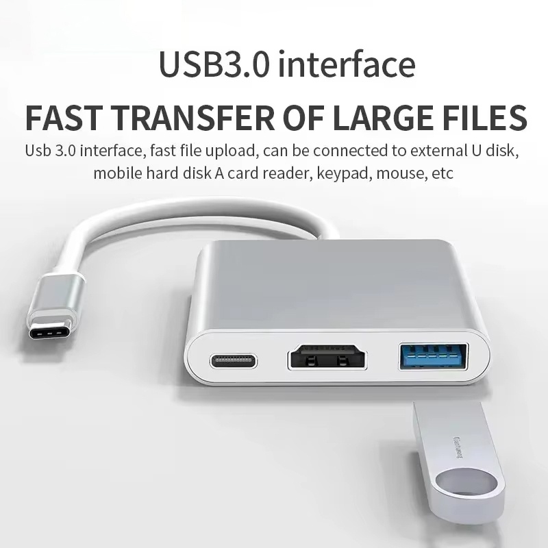 Home Office For Mac - Adaptador 3 em 1 Tipo C
