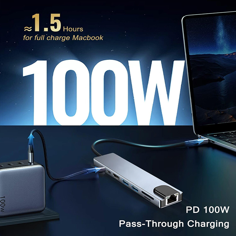 8 em 1 usb tipo c hub para mac - Home Office For Mac avaliação e preço