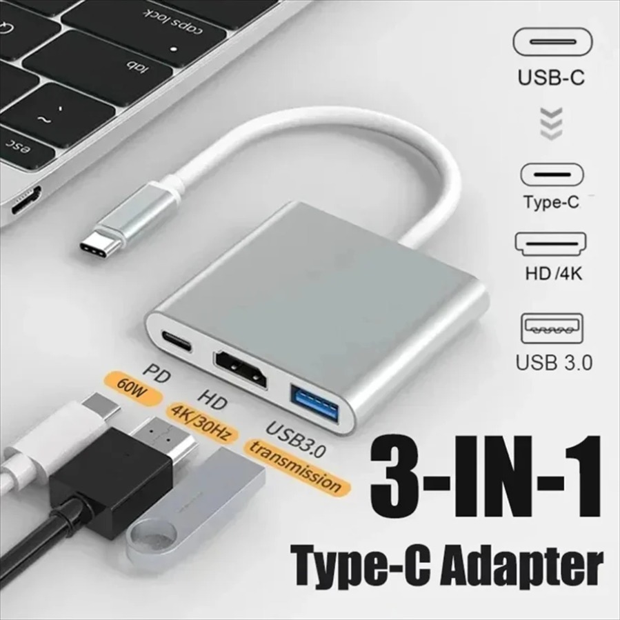 Hub USB 3.0 3 em 1, Adaptador  - Home Office For Mac avaliação e preço