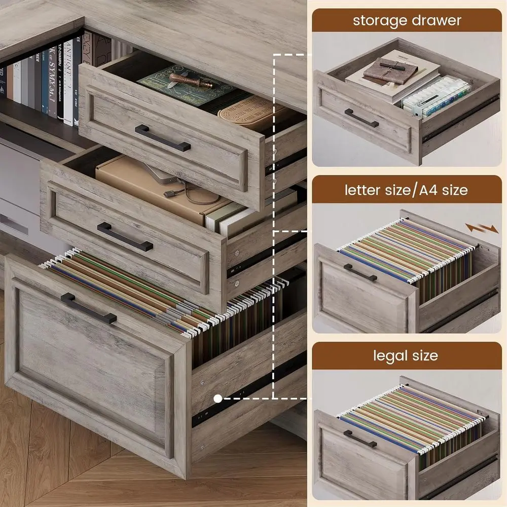 Escrivaninha Executiva em L de - Home Office L Shaped Desk avaliação e preço