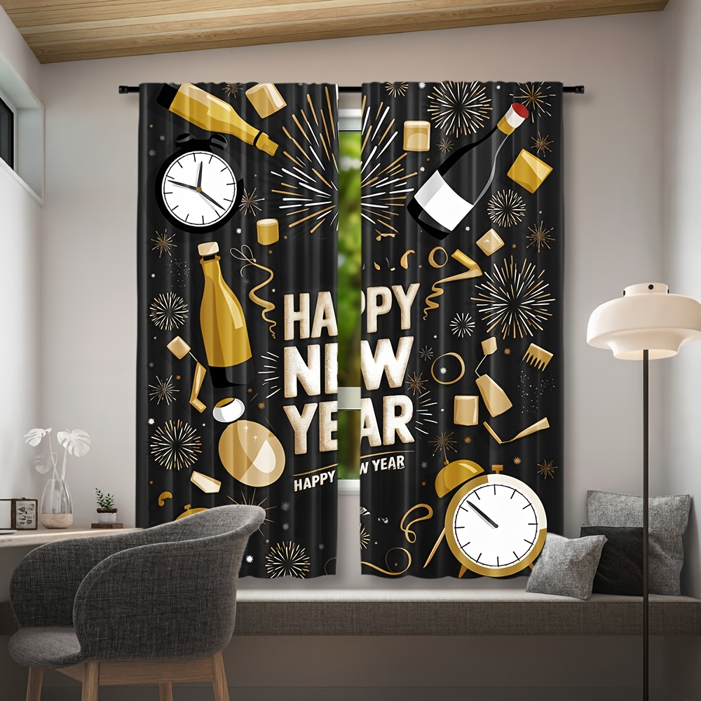 2 pçs feliz ano novo 2025 cort - Home Office Rate 2025 avaliação e preço