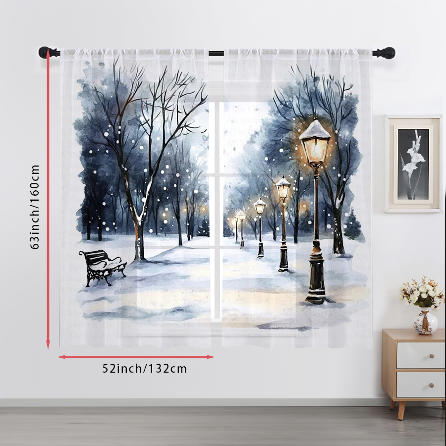 2 Peças de Cortinas Voil Trans - Home Office Lamp avaliação e preço