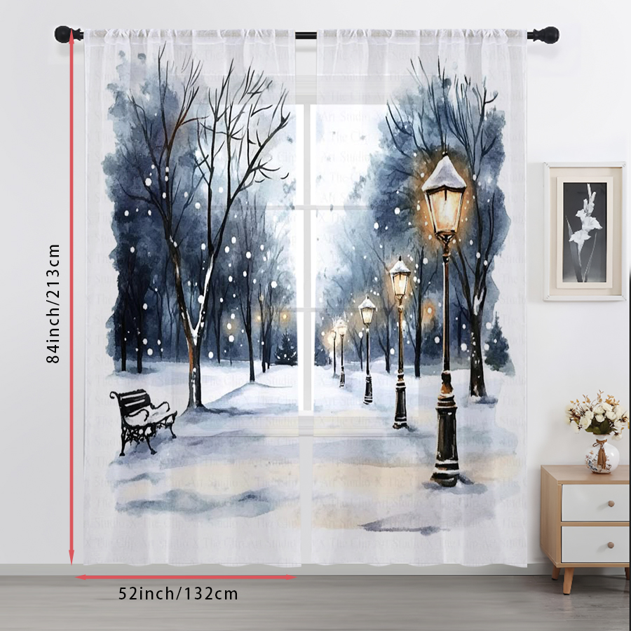 2 Peças de Cortinas Voil Trans - Home Office Lamp avaliação e preço