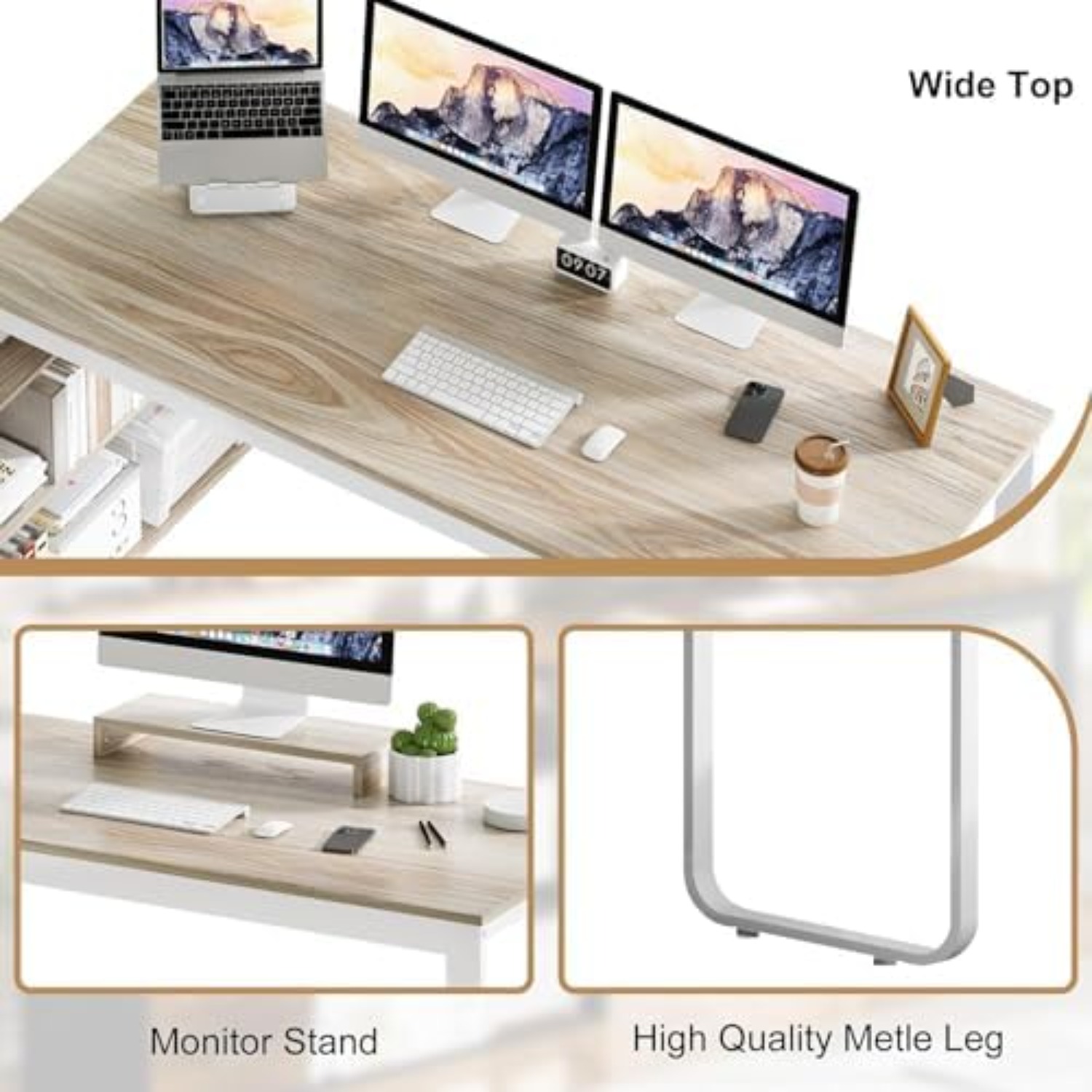 Mesa de escritório em forma de - Home Office L Shaped Desk avaliação e preço