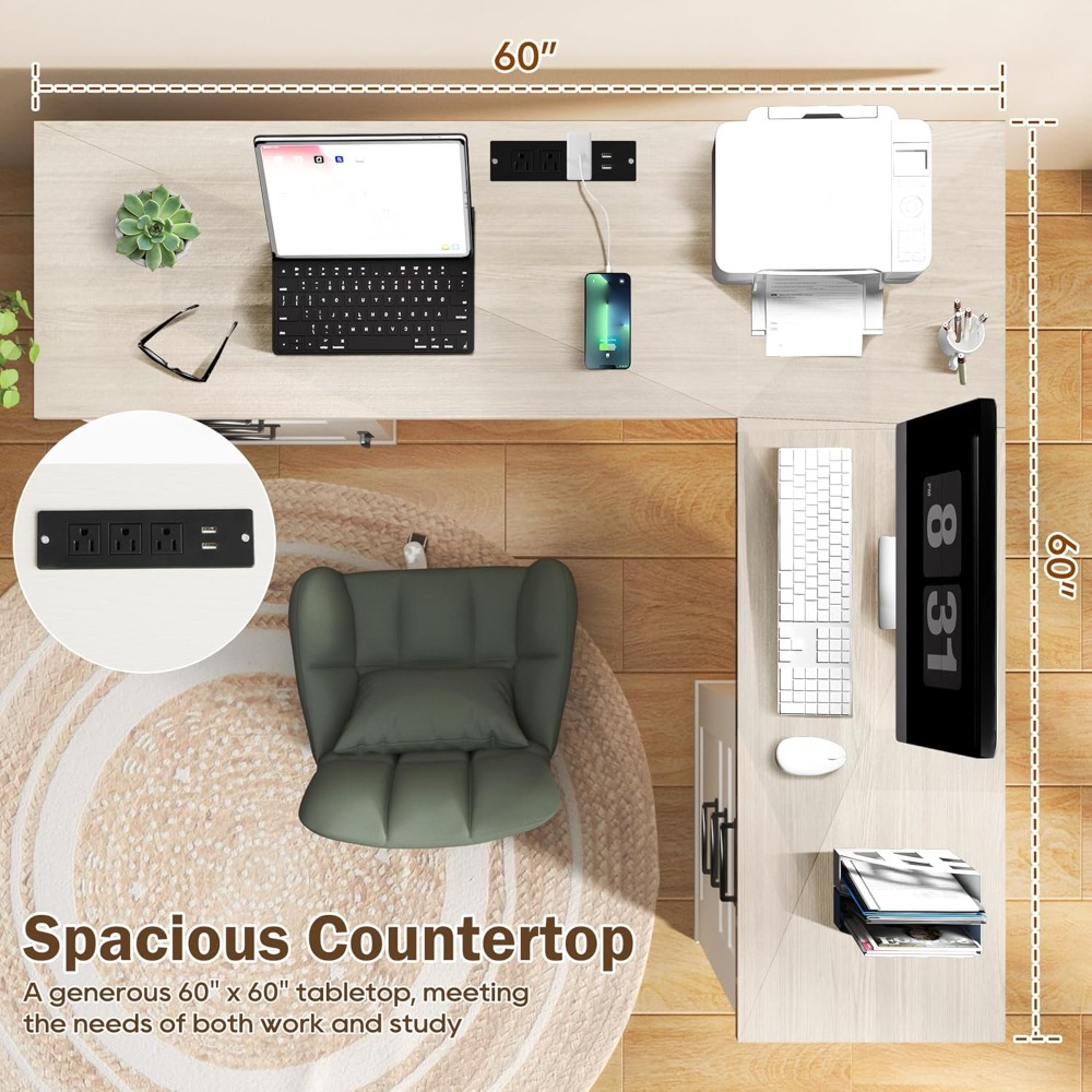 Mesa executiva em forma de L d - Home Office L Shaped Desk avaliação e preço