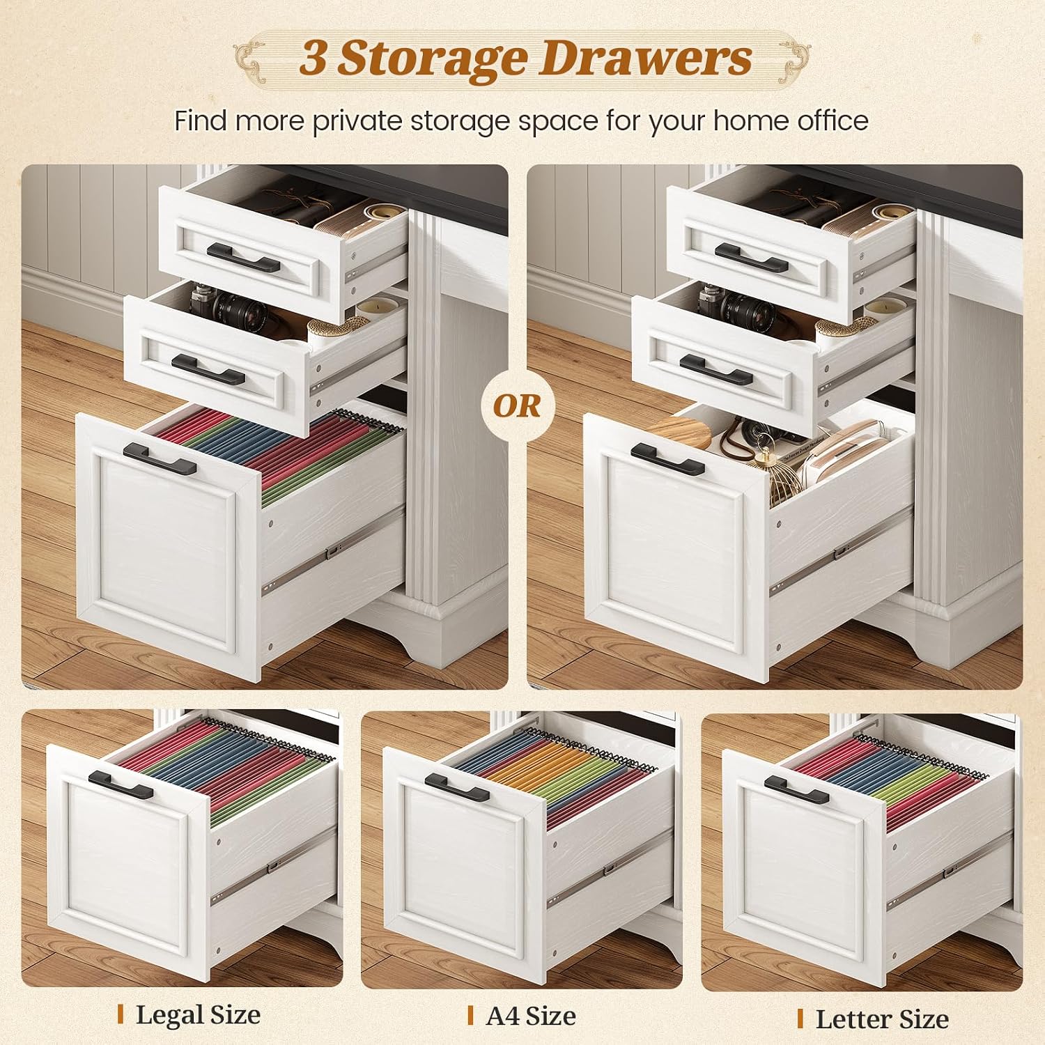 Escrivaninha em L com Armário  - Home Office L Shaped Desk avaliação e preço