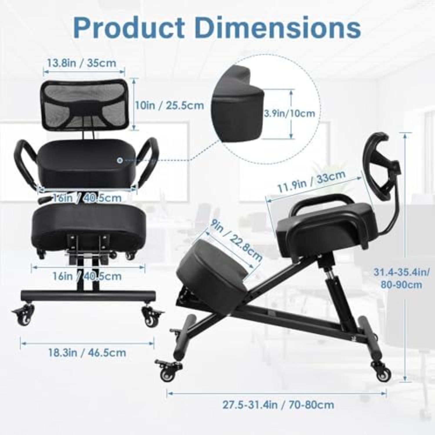 Cadeira Ergonômica para Ajoelh - Home Office Chair avaliação e preço
