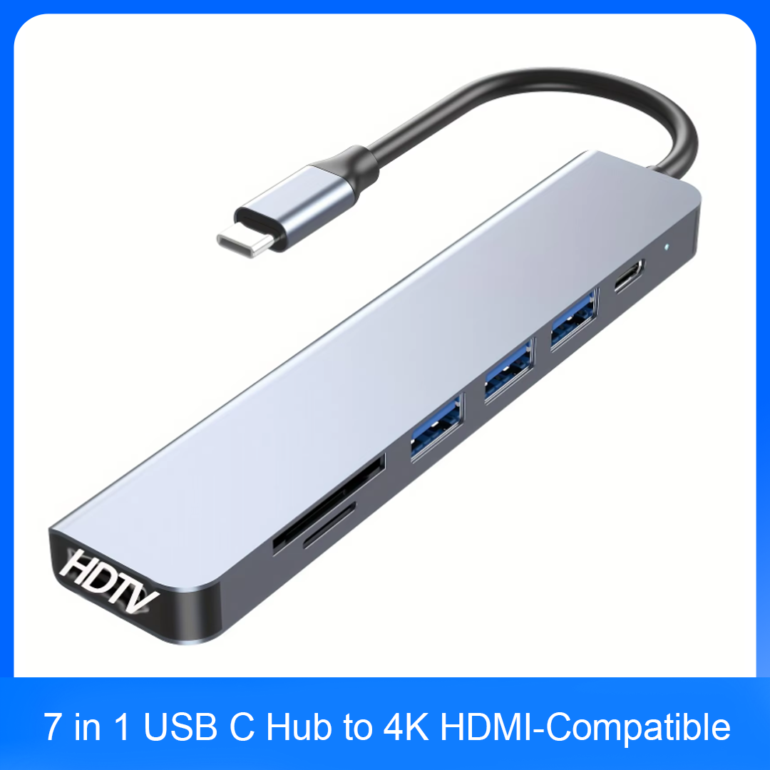 Hub USB C 7 em 1 com HDMI 4K,  - Home Office For Mac avaliação e preço