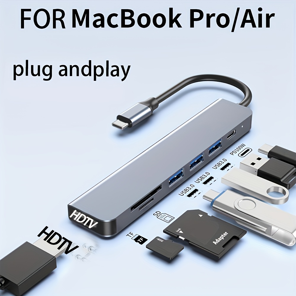 Hub USB C 7 em 1 com HDMI 4K,  - Home Office For Mac avaliação e preço