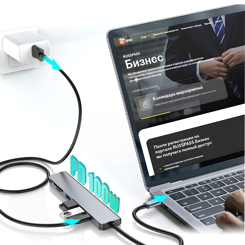 Hub USB C 7 em 1 com HDMI 4K,  - Home Office For Mac avaliação e preço