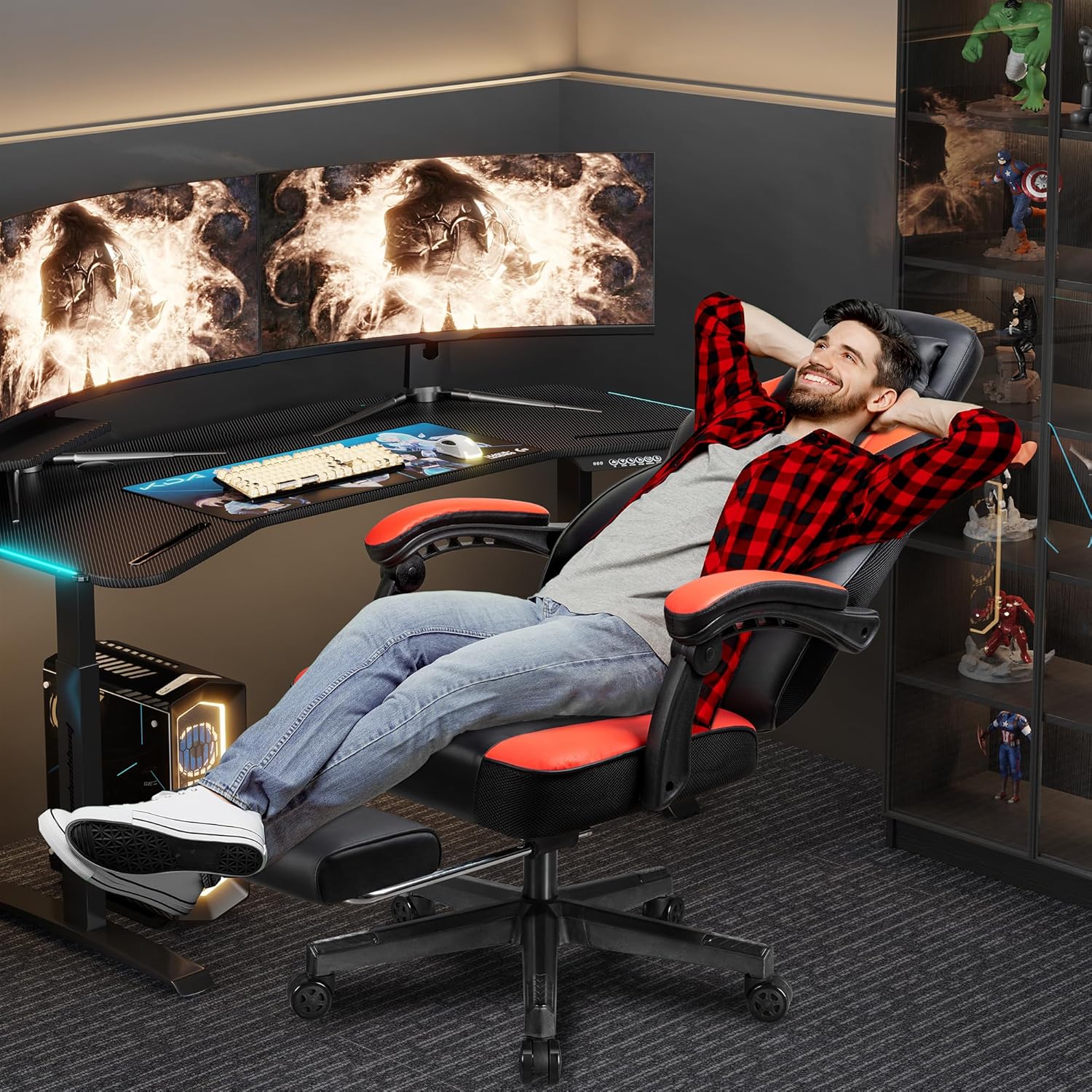 Cadeira Gamer com Apoio para o - Home Office Chair avaliação e preço