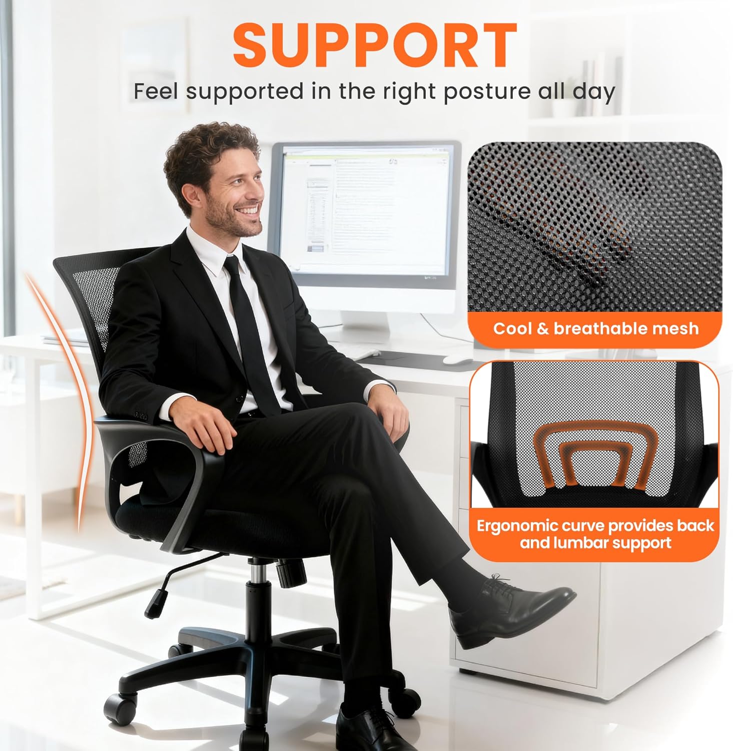 Cadeira de Escritório Ergonômi - Home Office Chair avaliação e preço