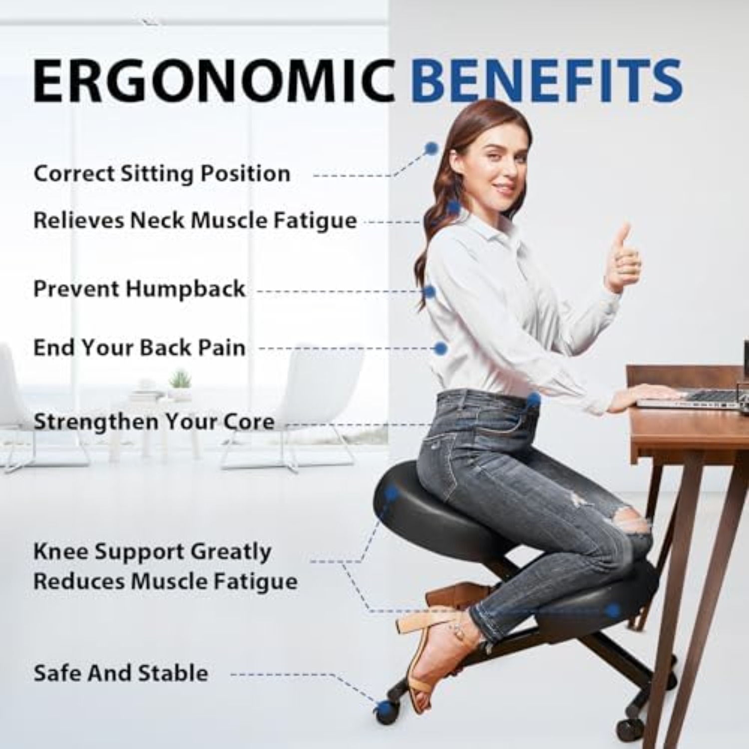 Cadeira Ergonômica para Ajoelh - Home Office Chair avaliação e preço