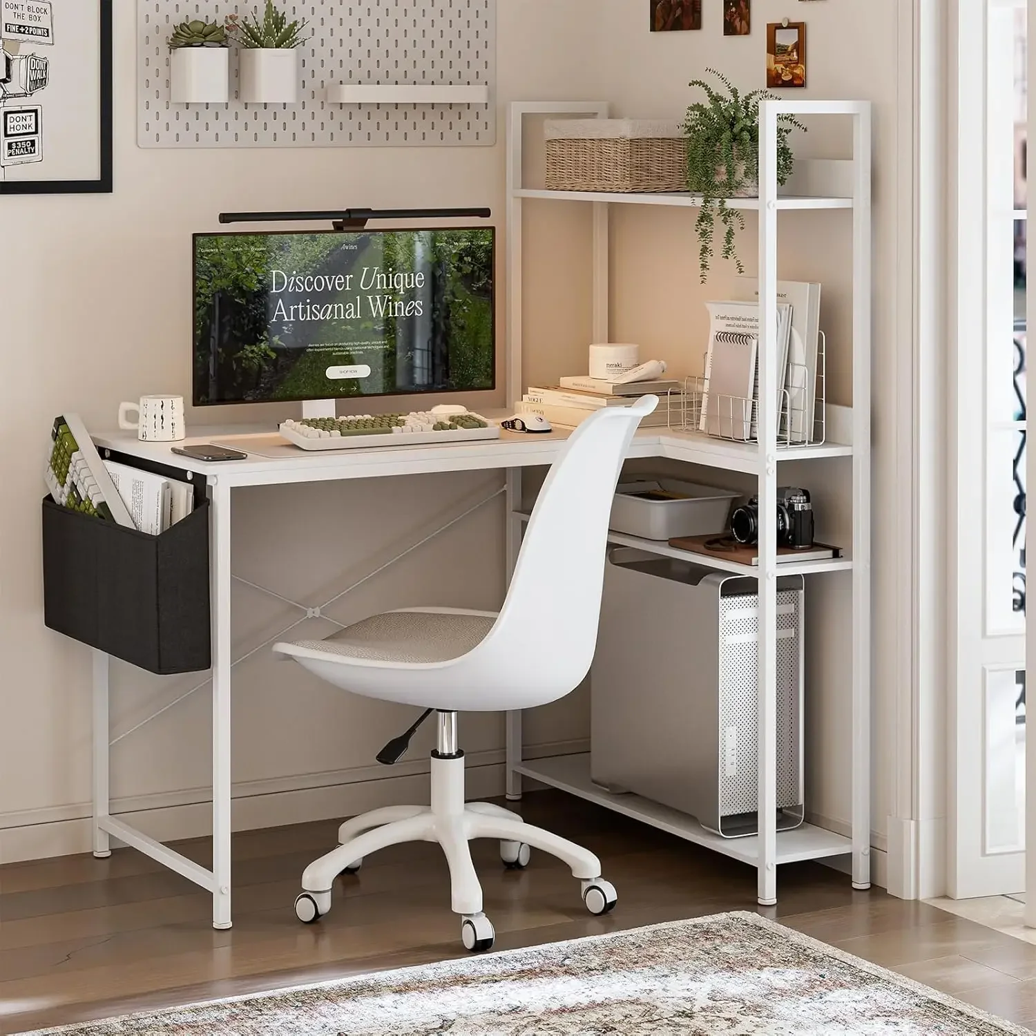 Mesa de Computador em L de 47  - Home Office L Shaped Desk avaliação e preço