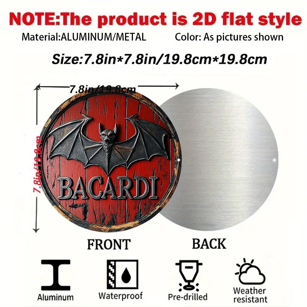 Placa de Metal Vintage Bacardi - Home Office Logo avaliação e preço