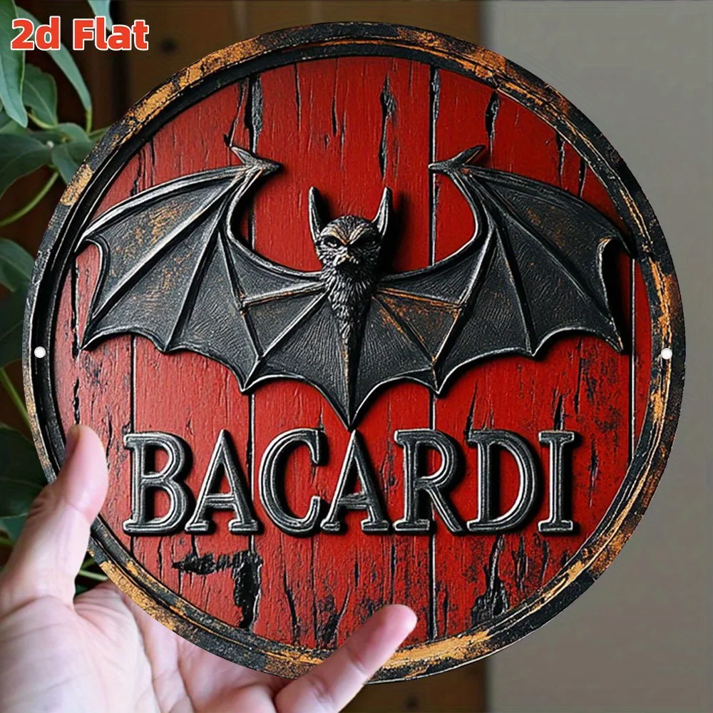Placa de Metal Vintage Bacardi - Home Office Logo avaliação e preço