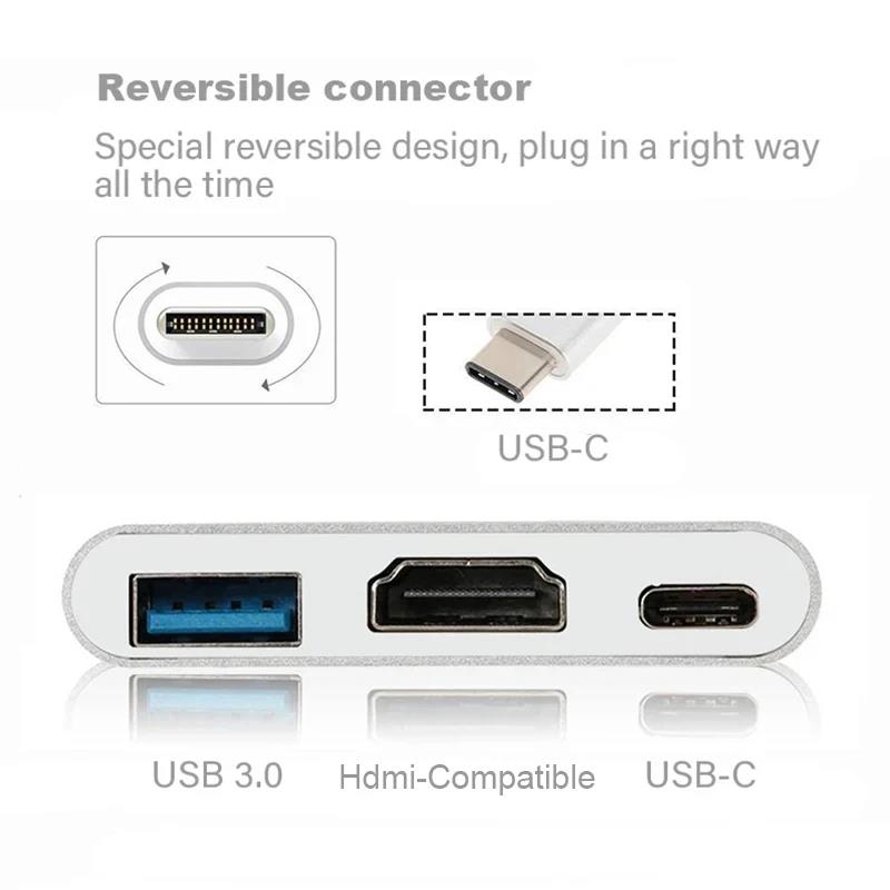 Adaptador 3 em 1 Tipo C para H - Home Office For Mac avaliação e preço